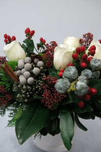 Beautiful mix of berries and evergreens